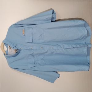 Columbia men's xxl safari short sleeve shirt blue